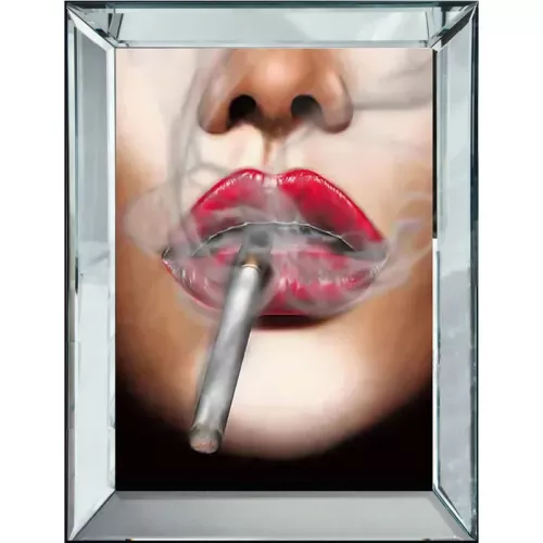 Rode lippen met 60x80x4,5cm