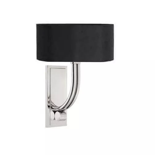 Wandlamp 14x13x40cm incl. zwarte kap