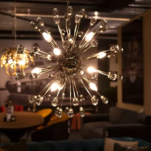 Payaa Plafondlamp 50x50x60cm Acryl Bal Zilver (115303)