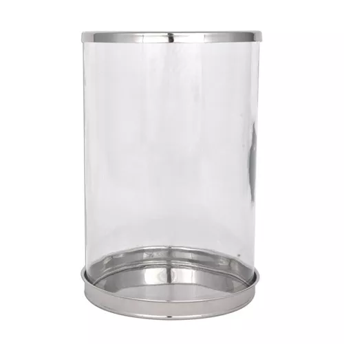 Windlicht Alisa 20x20x30cm zilver