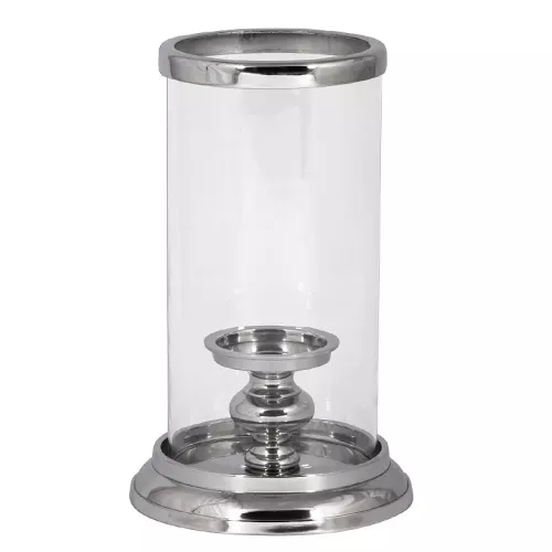 Windlicht Hurricane Carlee 16x20x34cm zilver