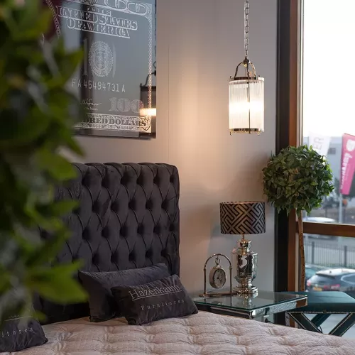 Payaa Plafondlamp 22x22x57cm zilverglas kroonluchter (109897)