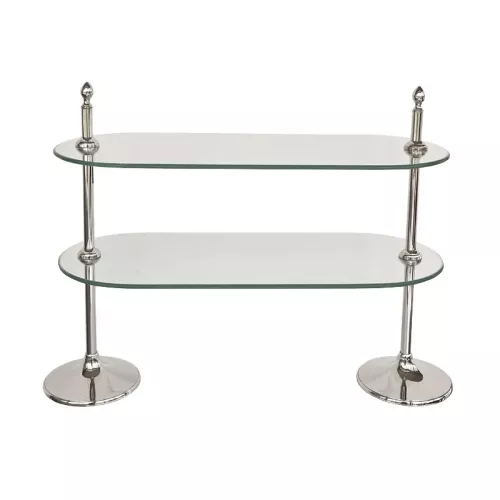 Etagere 2 laags Talia 68x28x57cm zilver